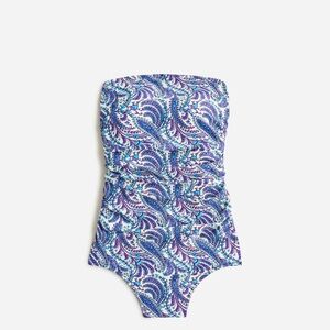 J. Crew Paisley One Piece Swimsuit - Blue and Purple